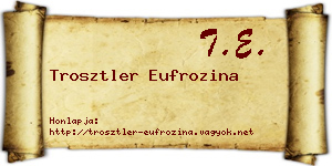 Trosztler Eufrozina névjegykártya